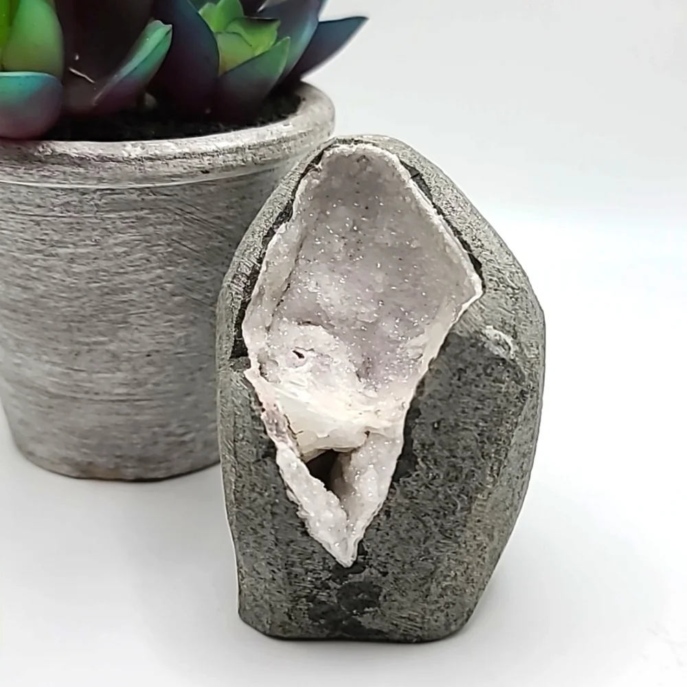CLEARANCE Apophyllite Druzy Geode Freeform Crystal E